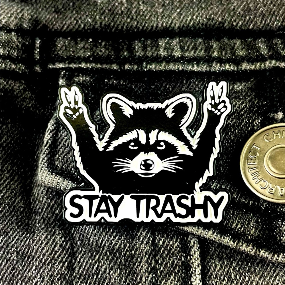 Raccoon 1.5 Inch Enamel Pin